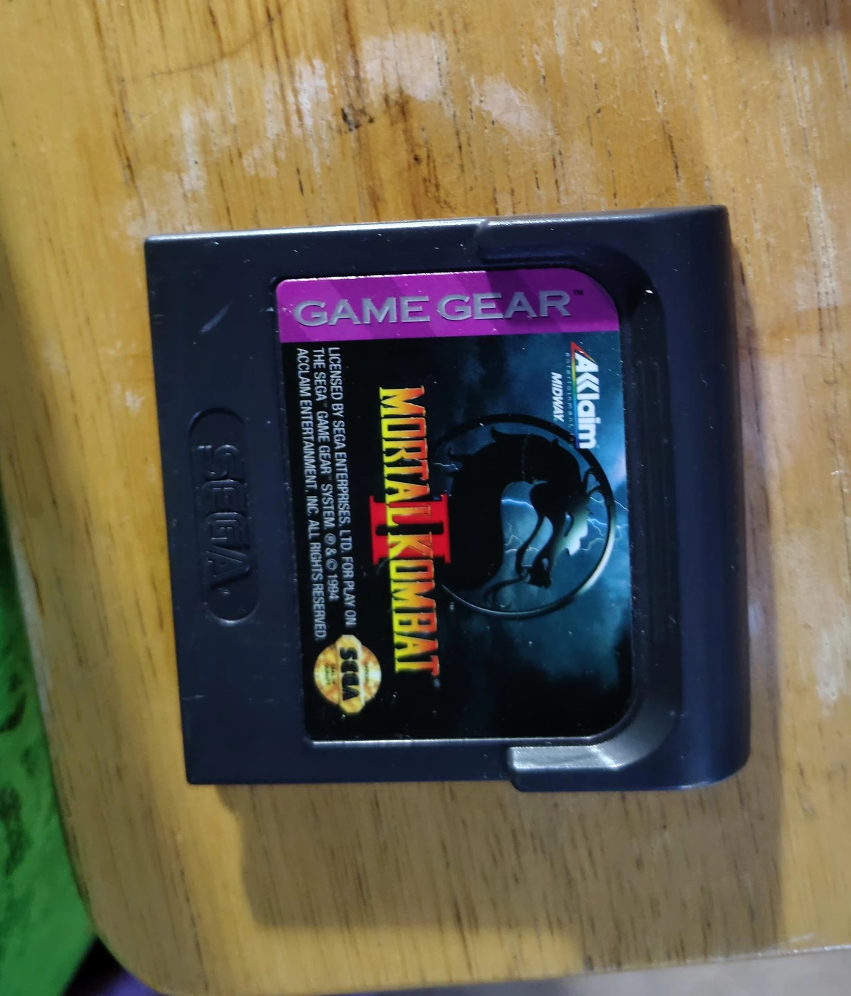 Mortal Kombat II Game Gear Cartridge