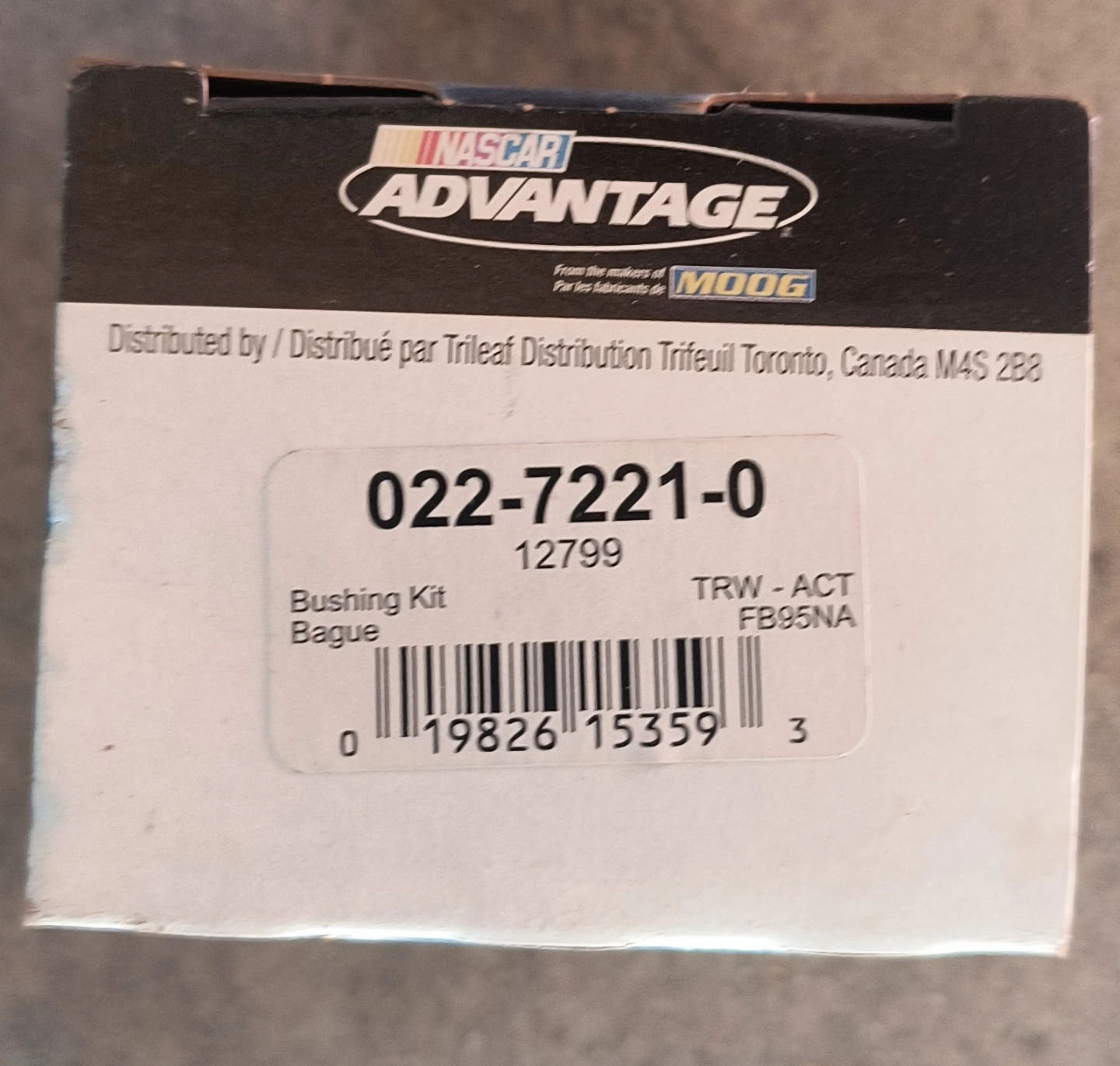 NASCAR Advantage Bushing Kit 022-7221-0