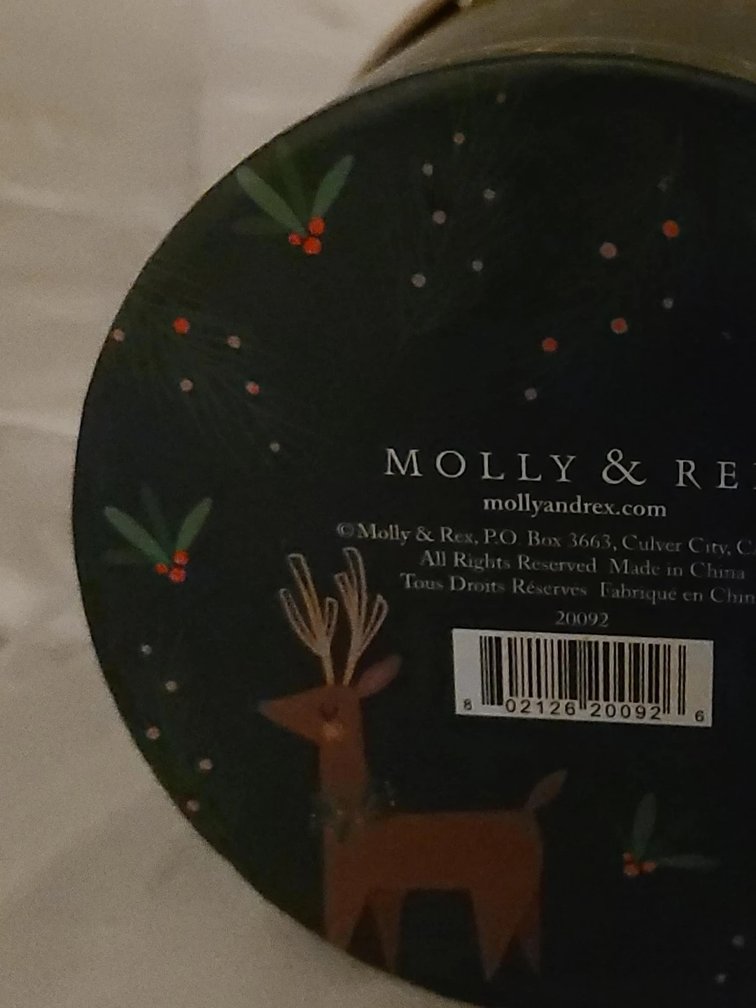 Molly & Rex Holiday Storage Tin
