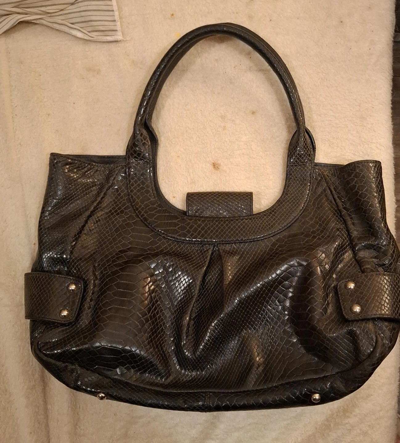 Danier Black Embossed Handbag