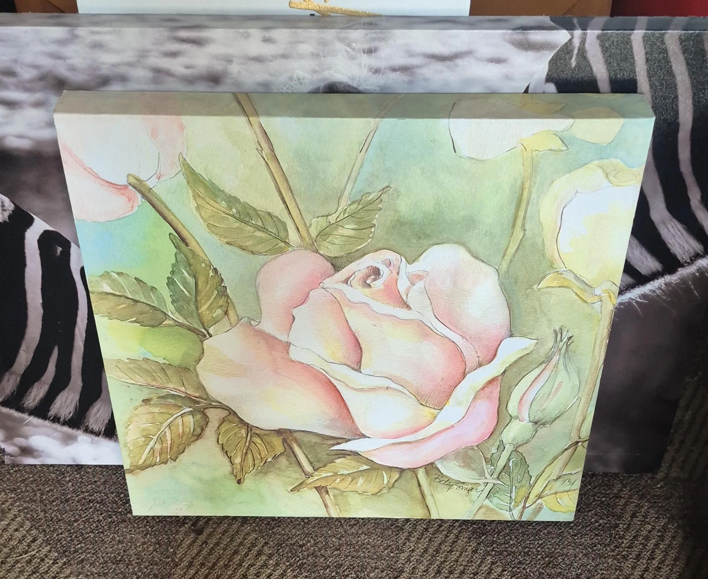 Betty Singer Rose Floral Canvas Wall Art