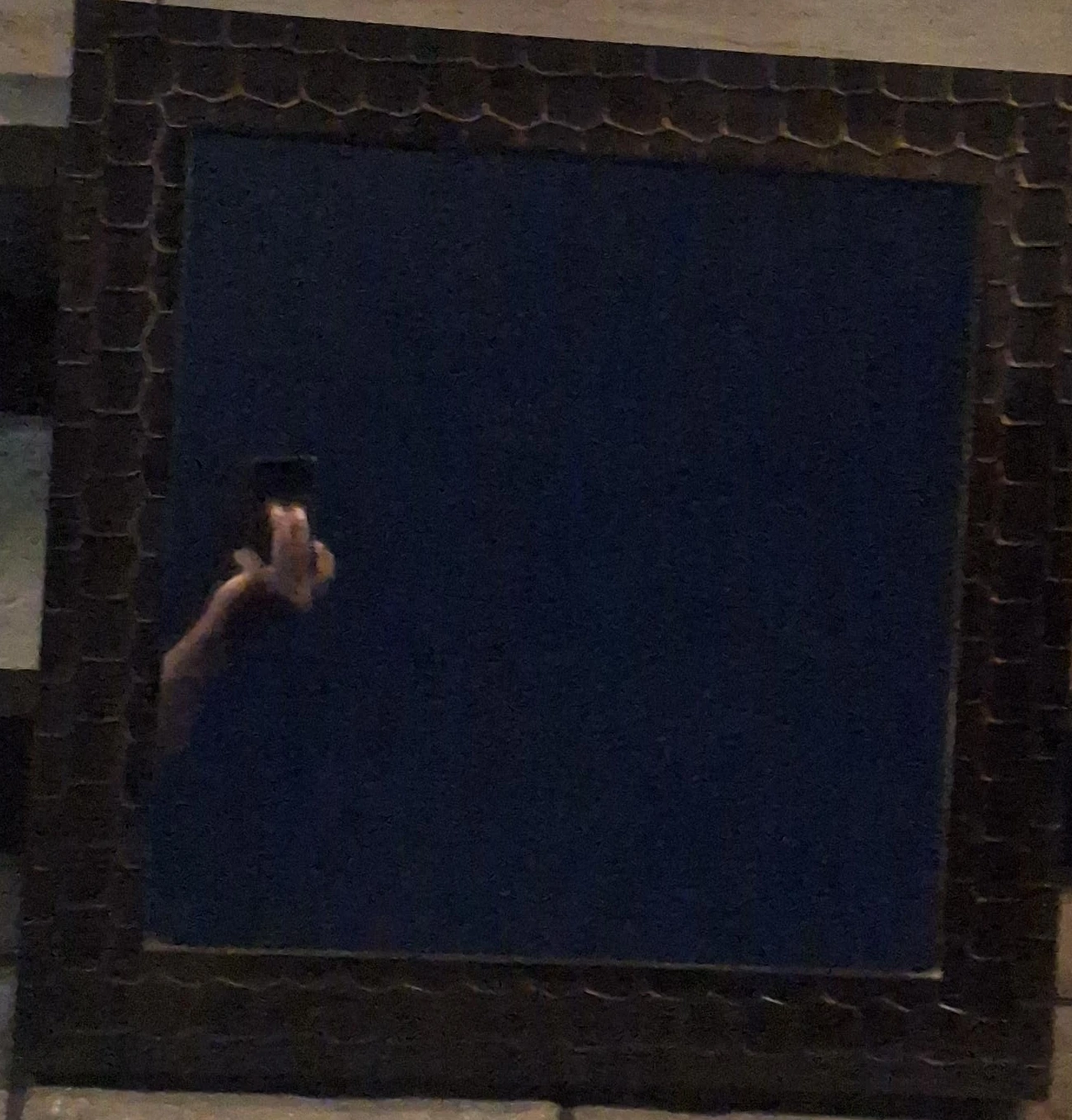 Square Wall Mirror with Textured Frame