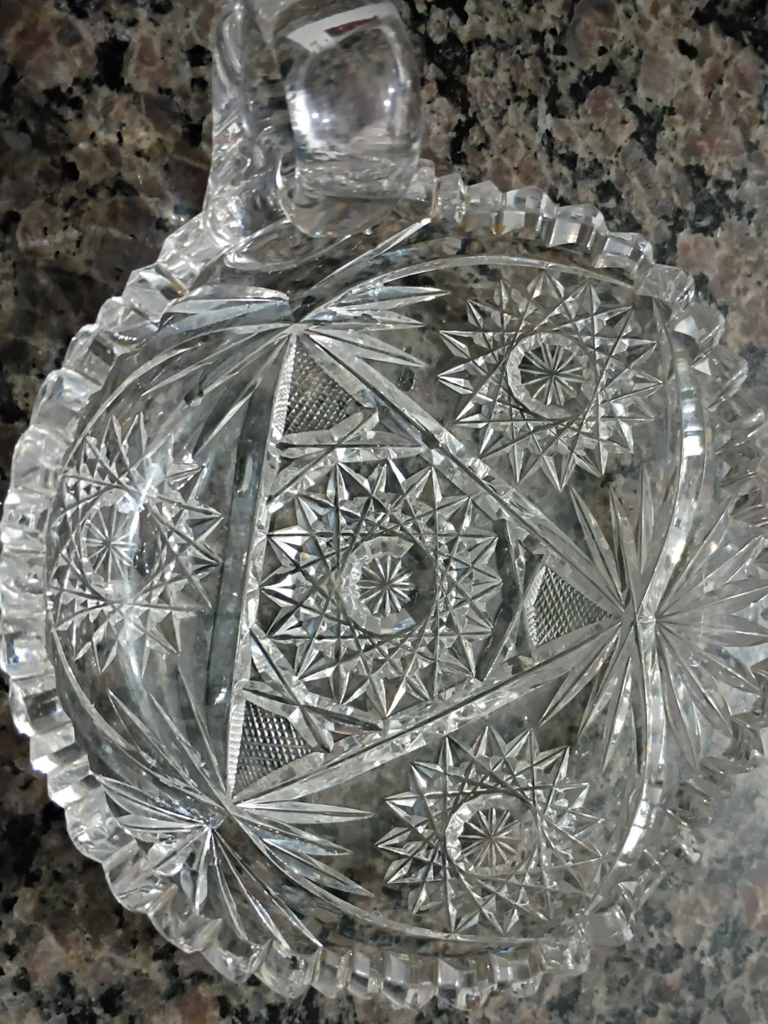 Vintage Cut Glass Candy Dish
