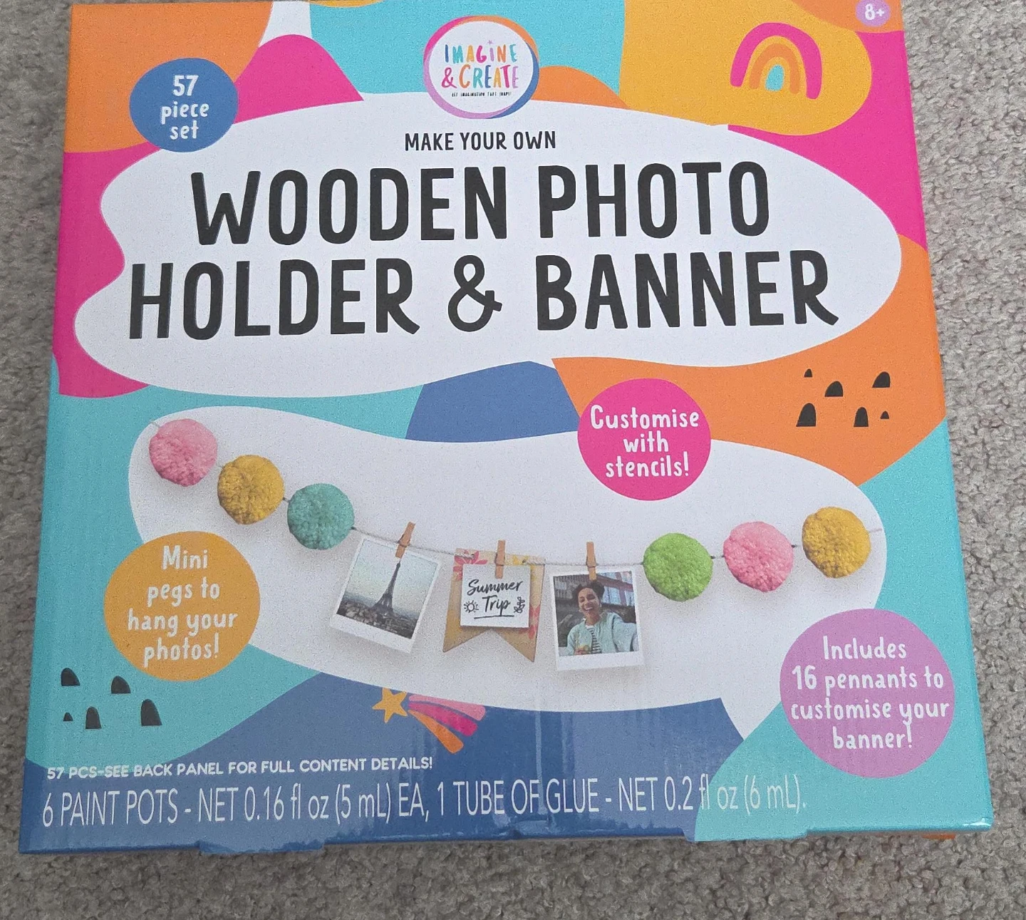 Imagine & Create Wooden Photo Holder & Banner Craft Kit