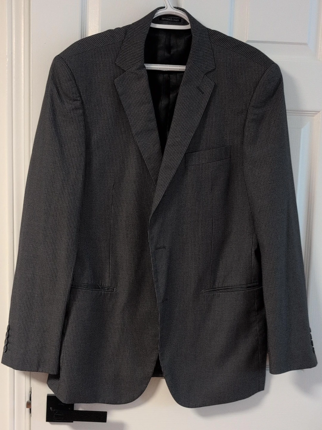 Styled In Italy Charcoal Pinstripe Blazer