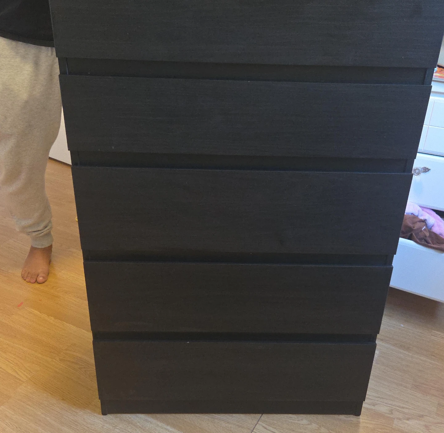 IKEA Malm 5-Drawer Chest, Black-Brown