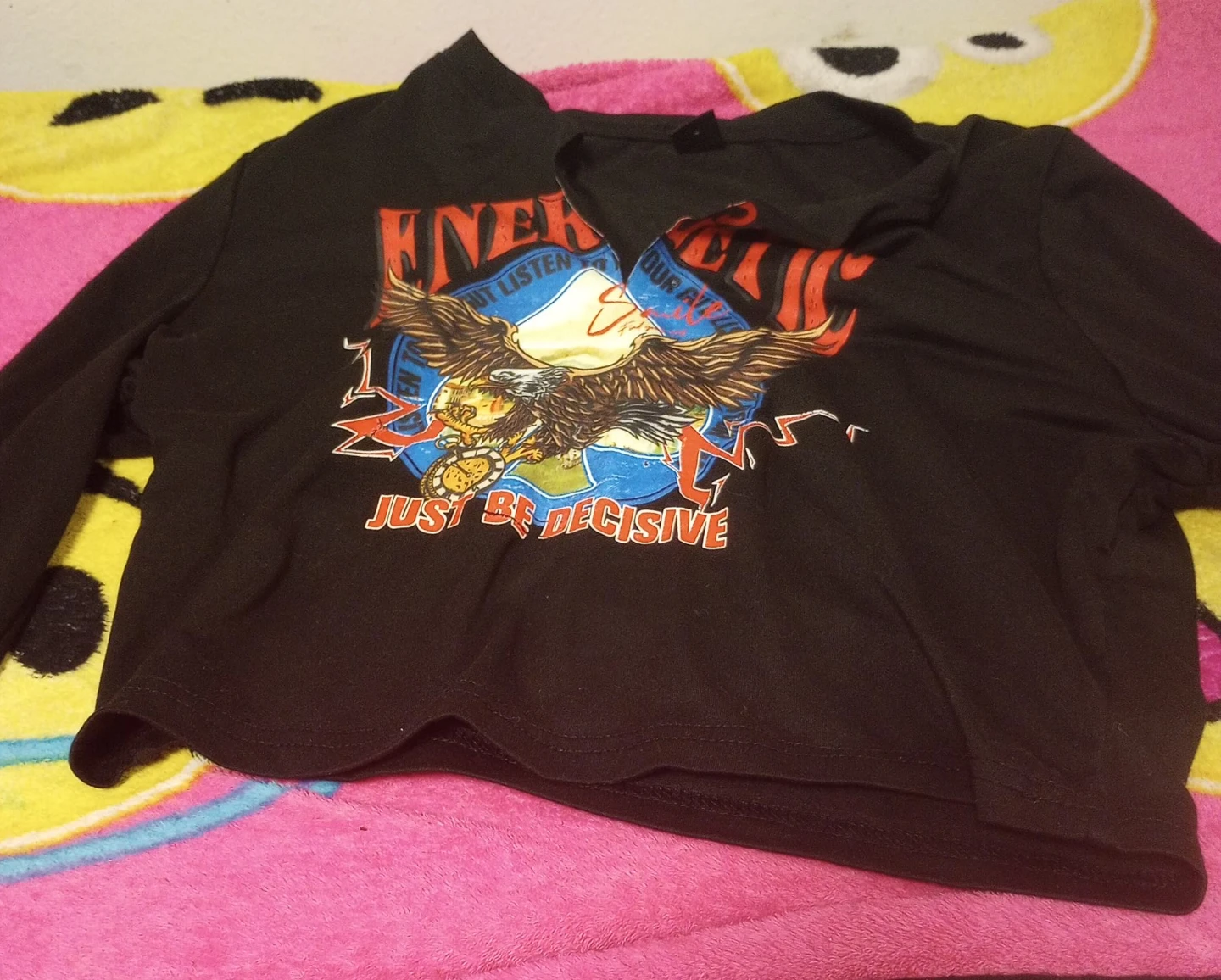 Black Eagle Graphic Crop Top