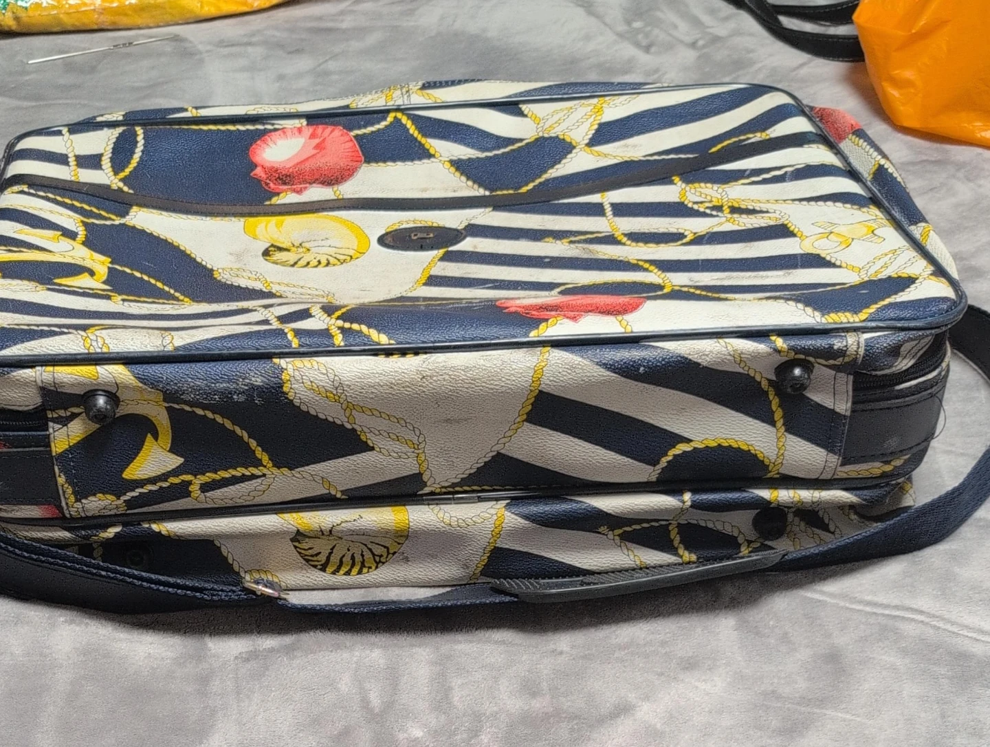 Vintage Nautical Print Shoulder Bag