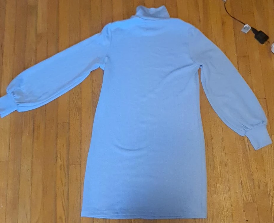 DYNAMITE Light Blue Turtleneck Sweater Dress