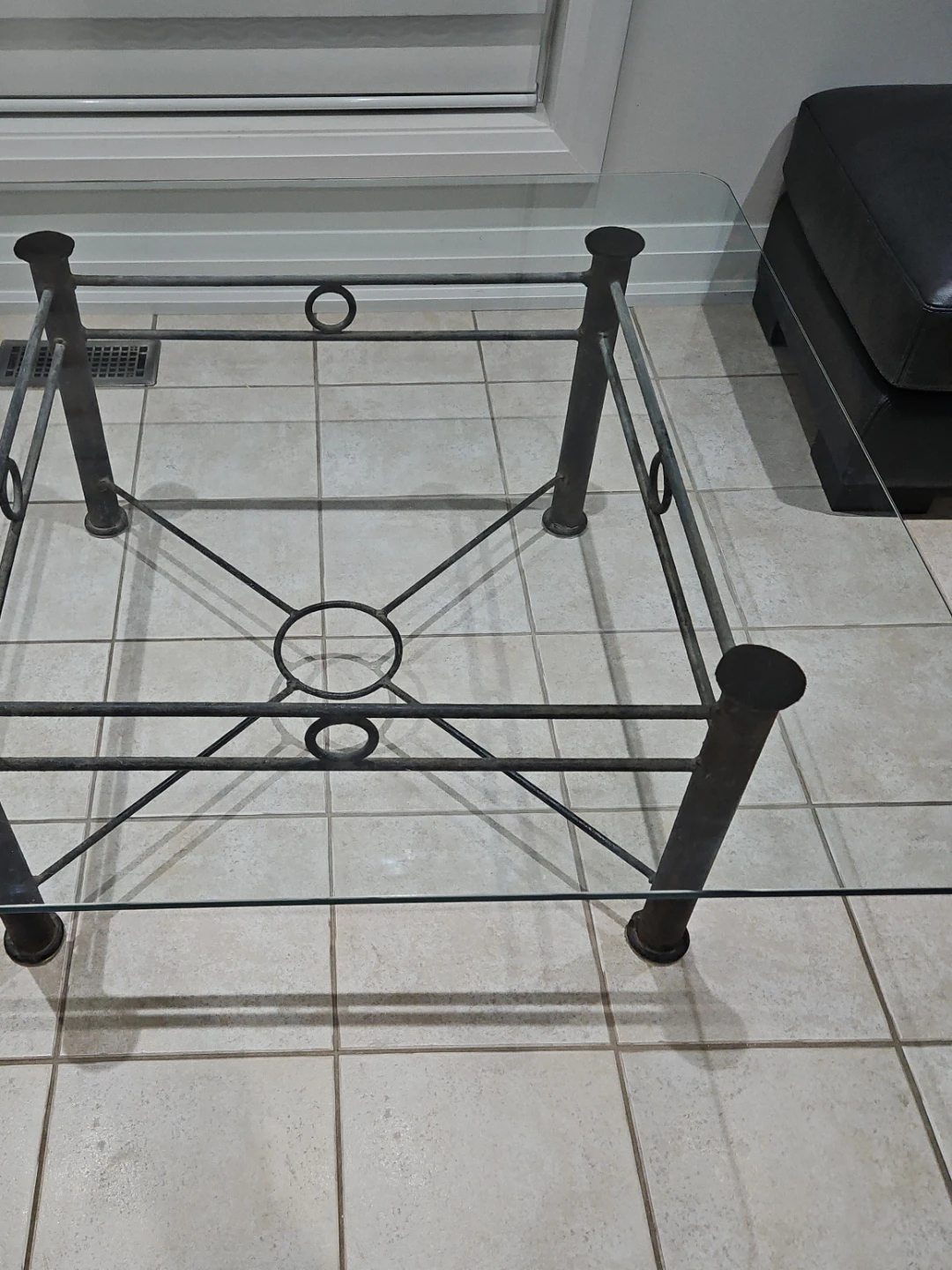 Metal and Glass Coffee Table