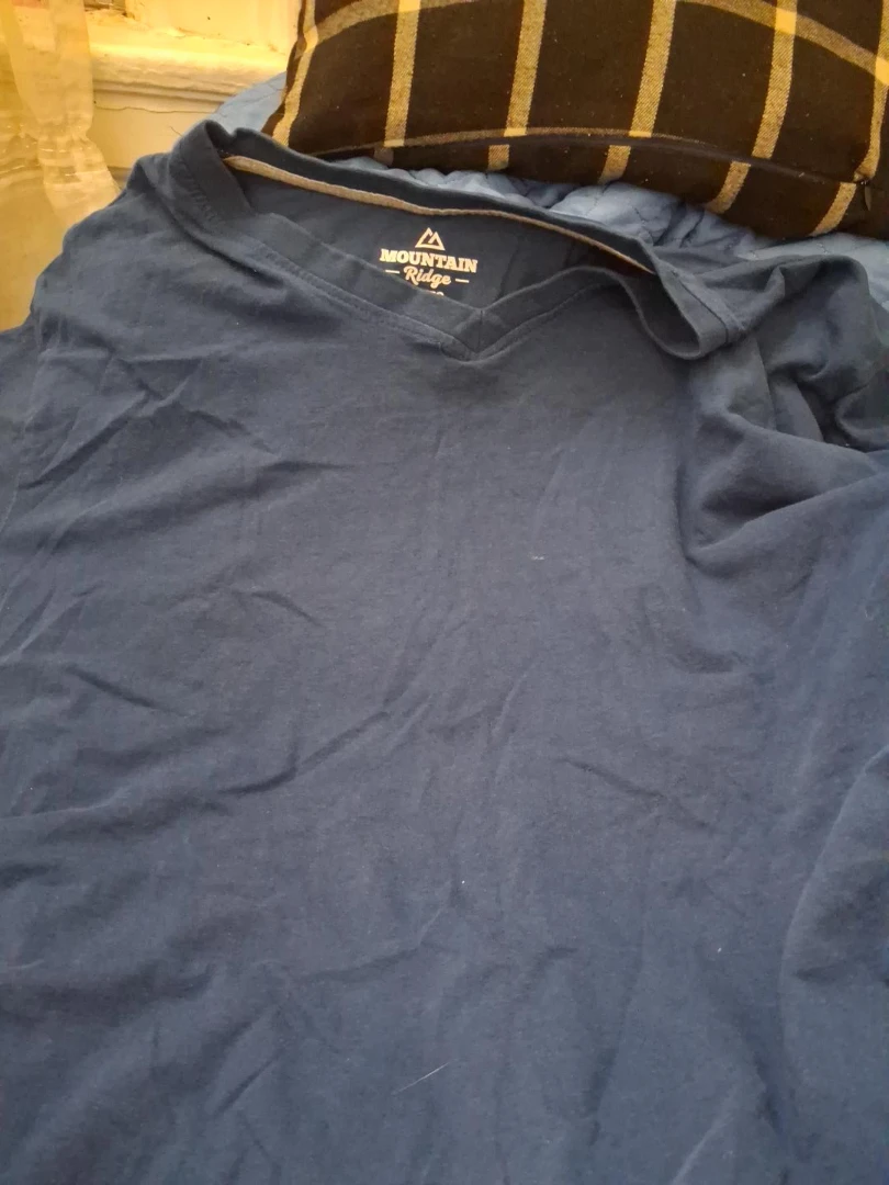Mountain Ridge Blue V-Neck T-Shirt