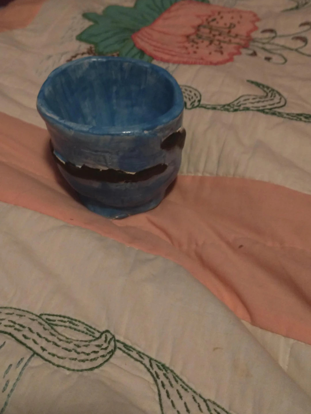 Handmade Blue Ceramic Cup