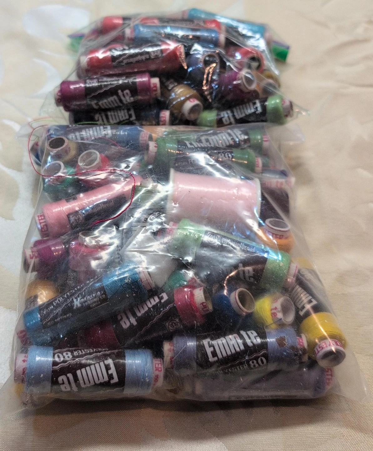 Assorted Emmte Polyester Sewing Thread Spools