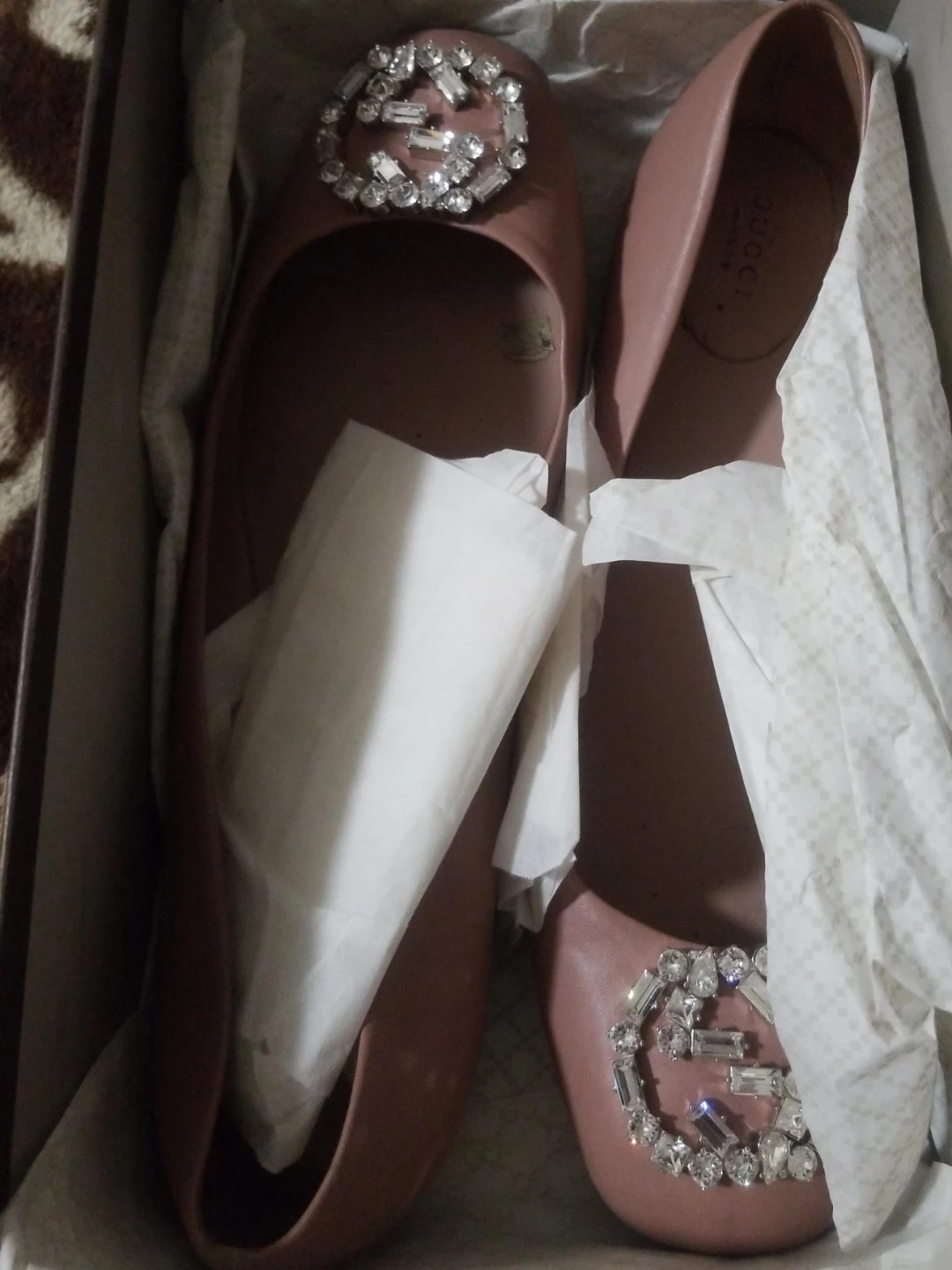 Gucci Crystal-Embellished Flats
