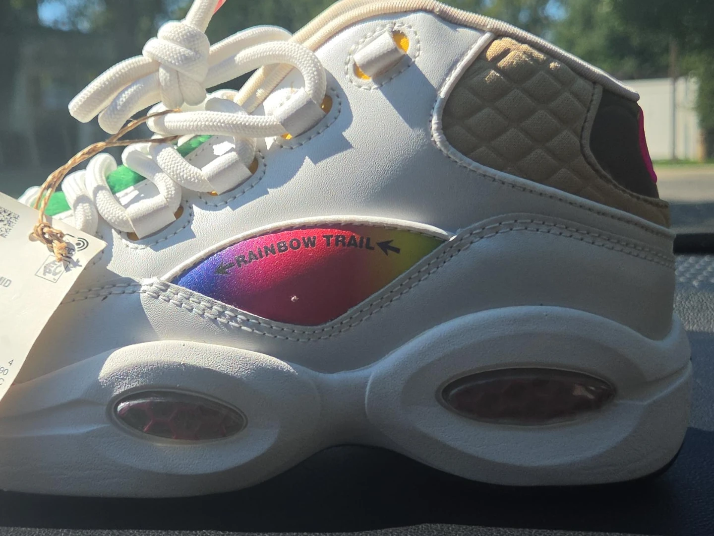 Reebok Question Mid Rainbow Trail Sneakers