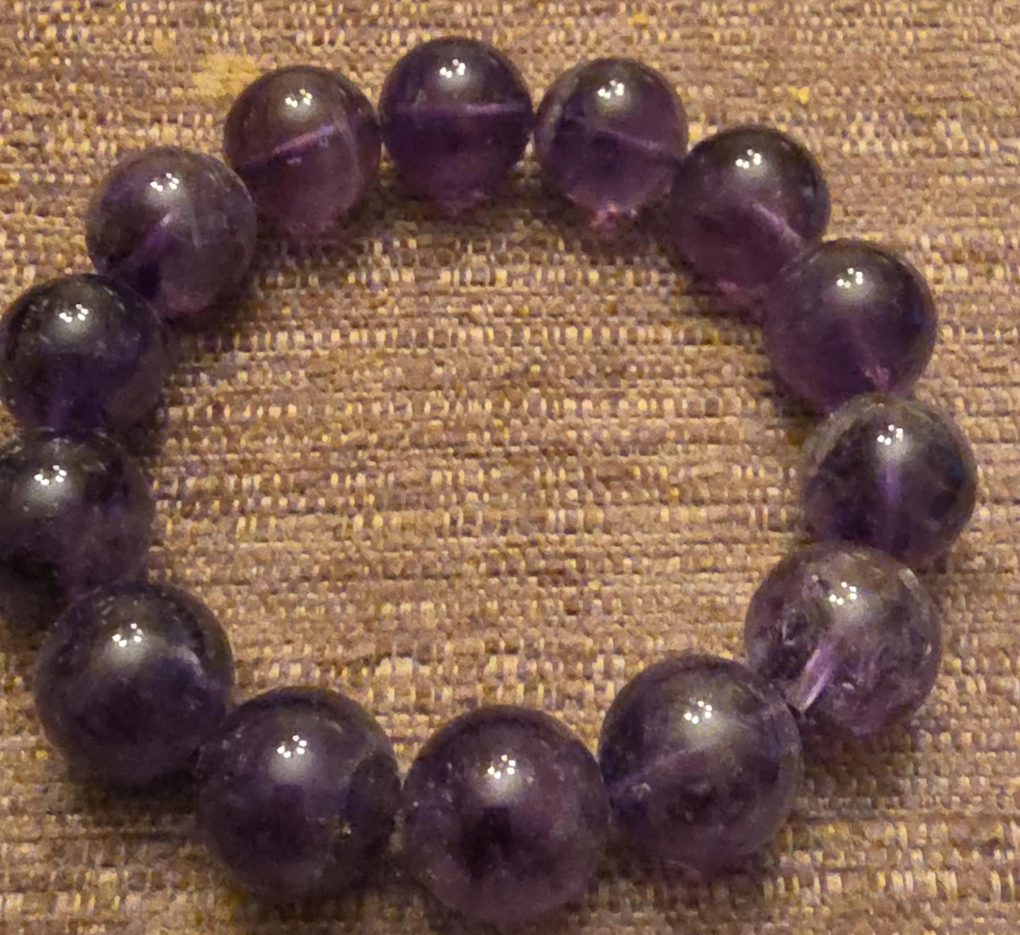 Natural Amethyst Bead Bracelet