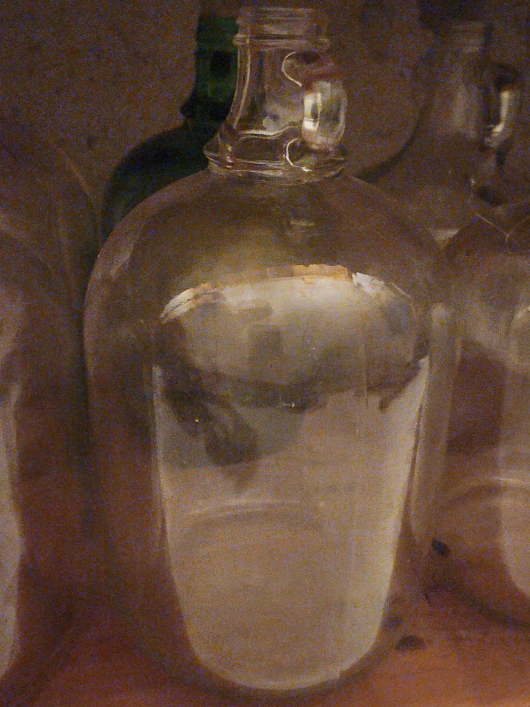 Vintage Glass Bottle with Handle
