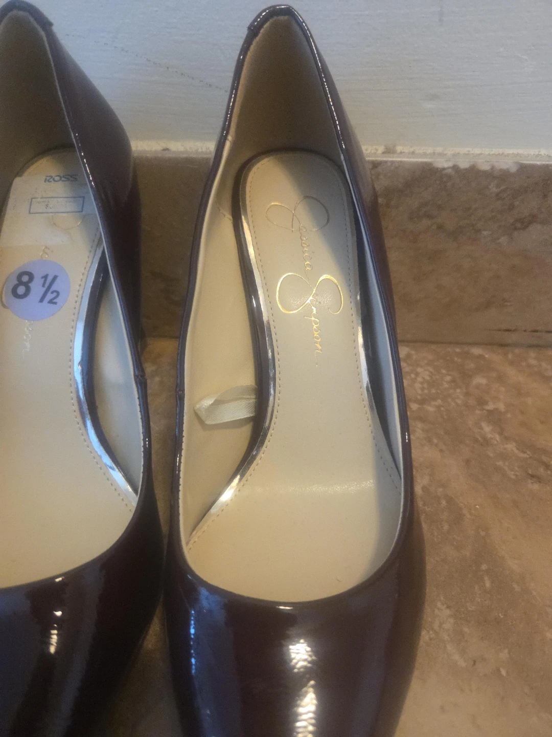Jessica Simpson Burgundy Patent Heels
