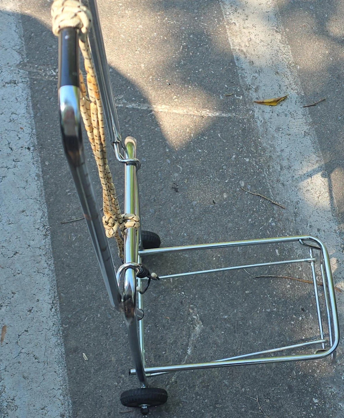 Collapsible Chrome Luggage Cart