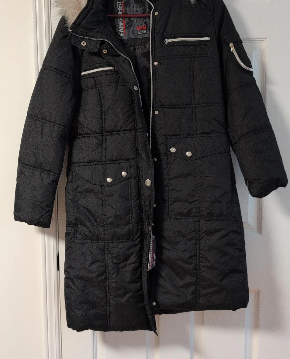 Fahrenheit Black Winter Parka Jacket