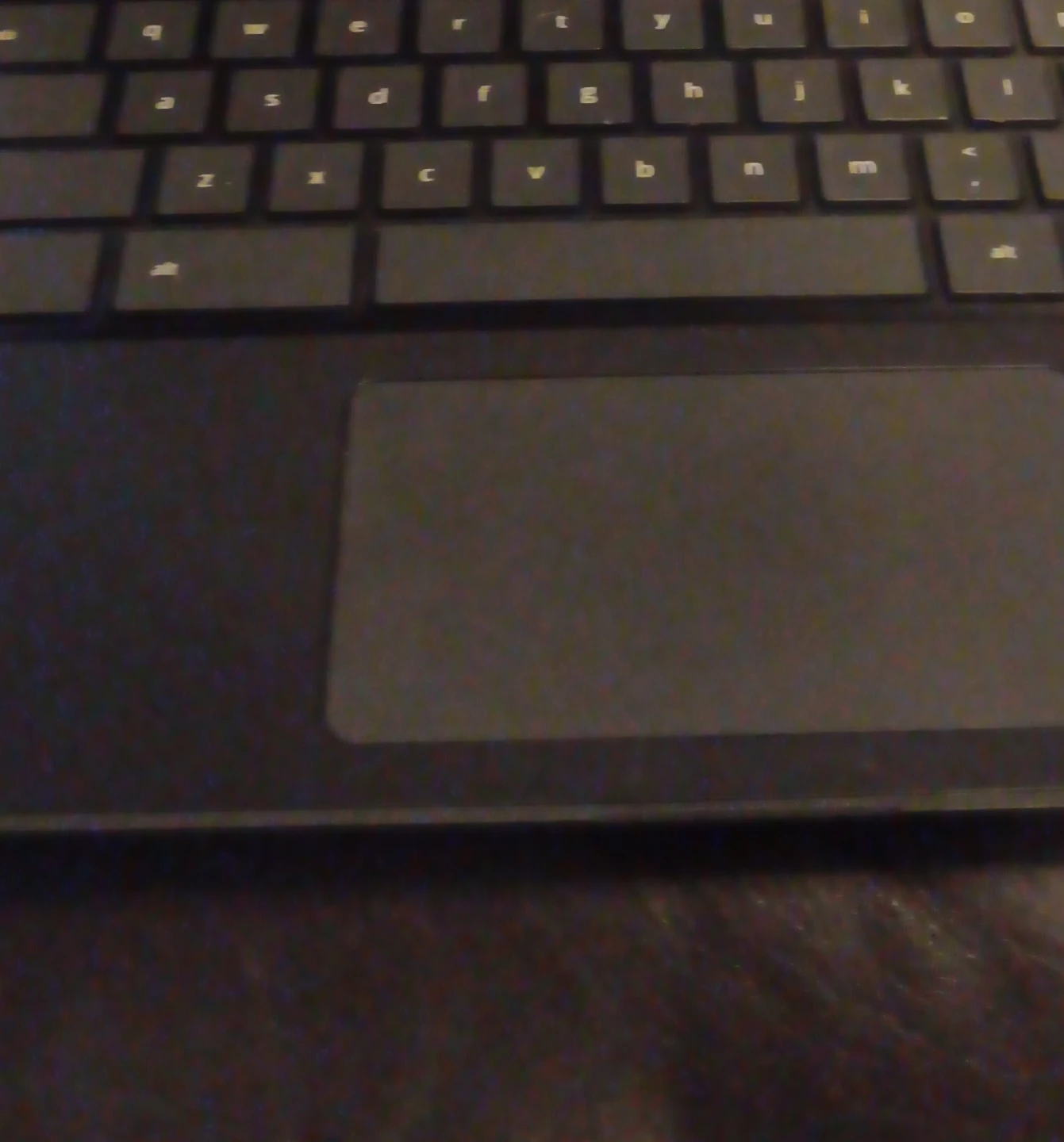 Black Laptop Keyboard and Trackpad