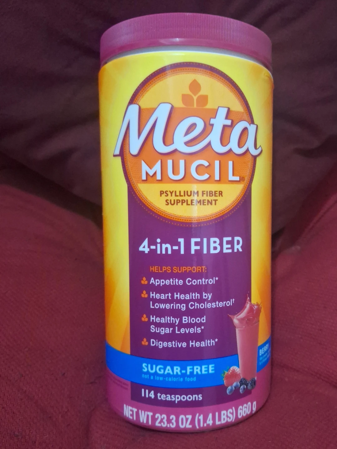 Metamucil 4-in-1 Berry Psyllium Fiber Supplement