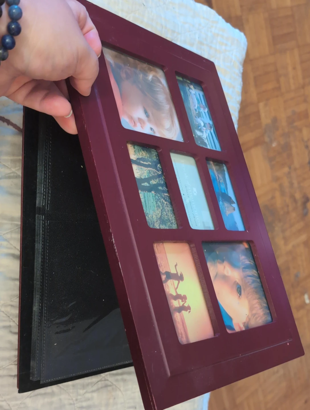 Burgundy Wood Photo Album