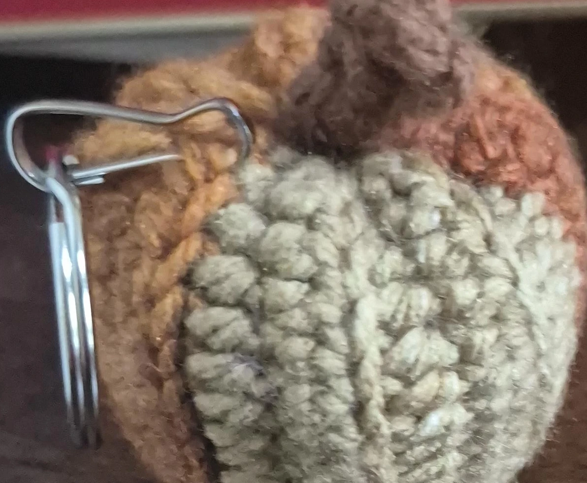 Handmade Crocheted Acorn Keychain - photo 2