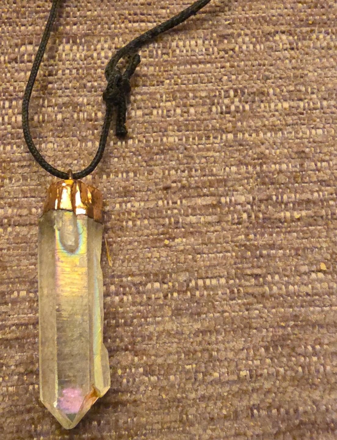 Iridescent Crystal Point Necklace