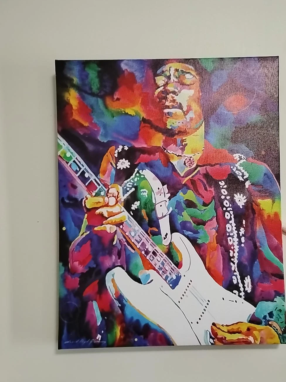 Jimi Hendrix Watercolour Canvas Print
