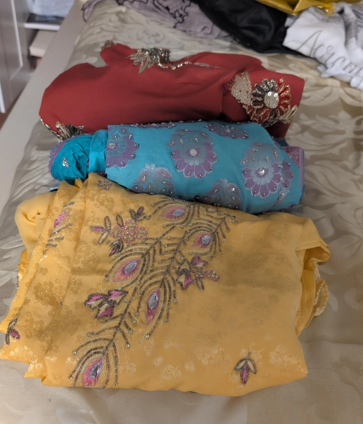 Set of 3 Embroidered Suits