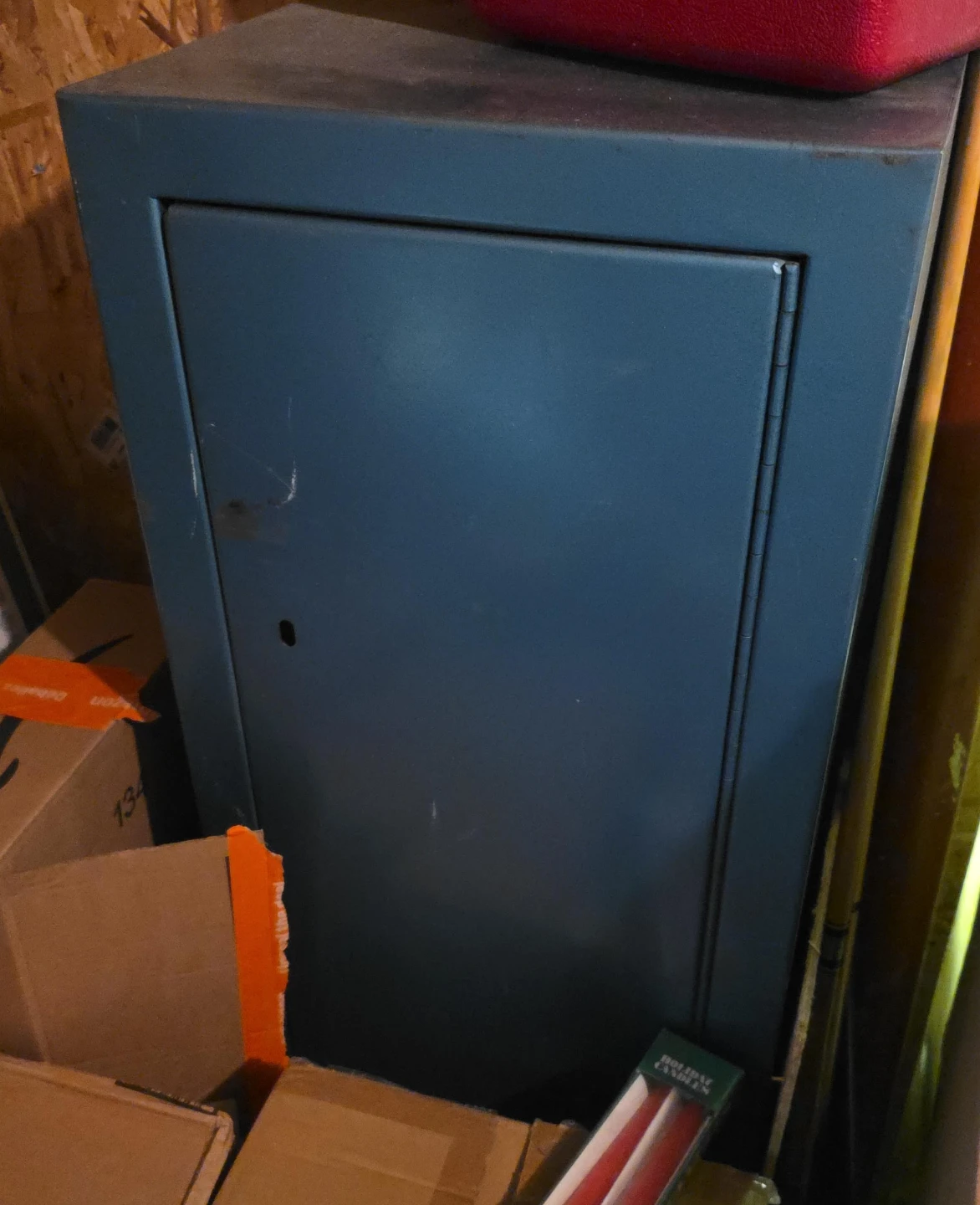 Blue Metal Safe Blue maybe 5feet