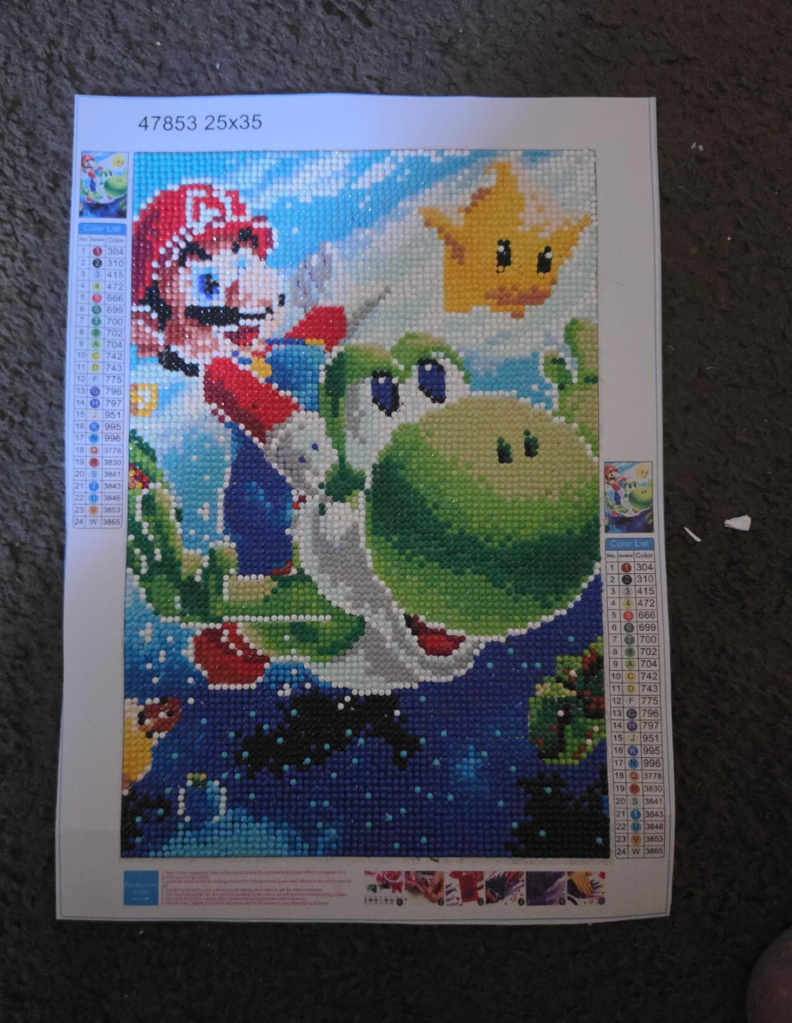 Super Mario and Yoshi Diamond Painting
