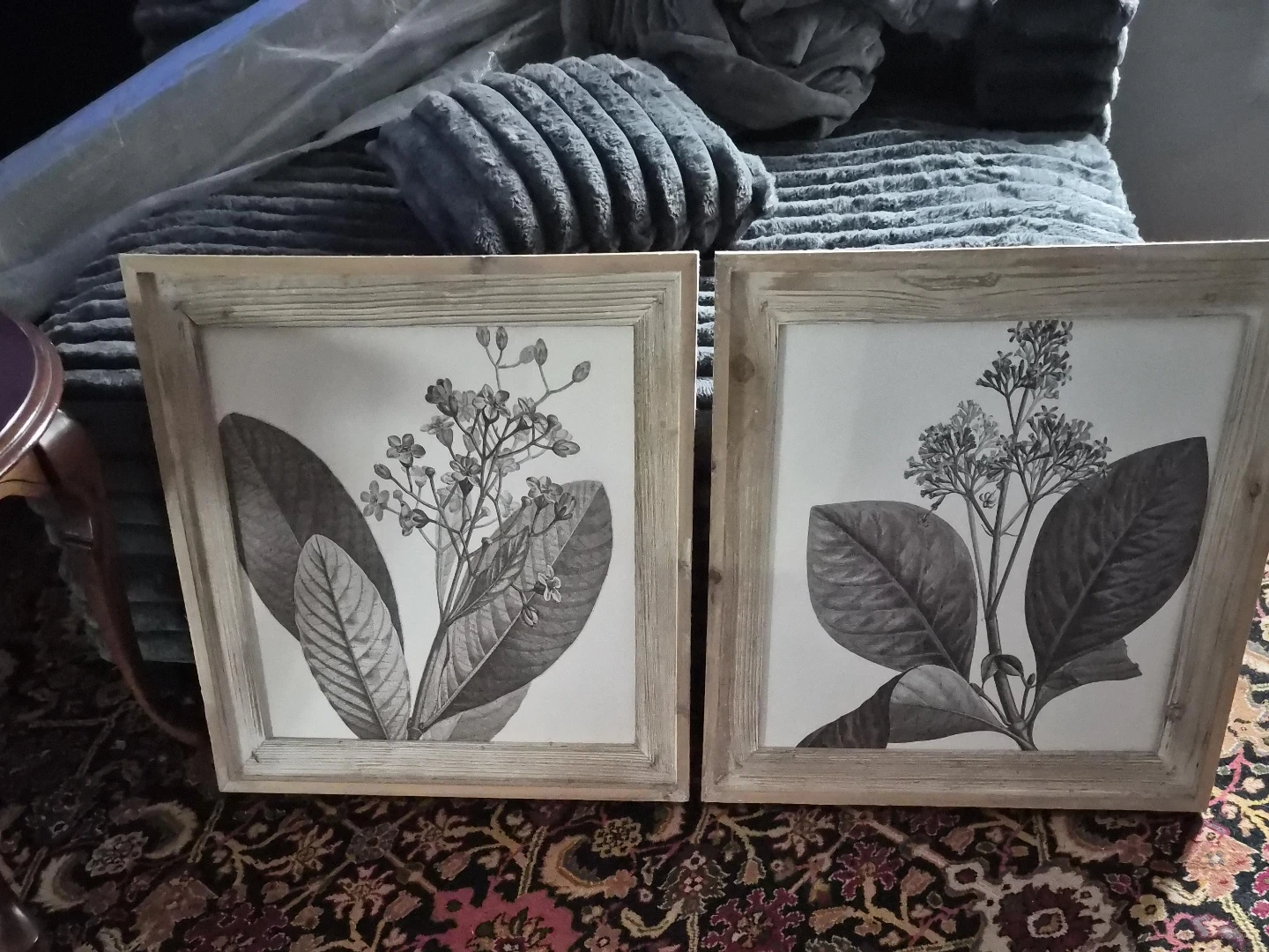 Set of two botanical wall art prints