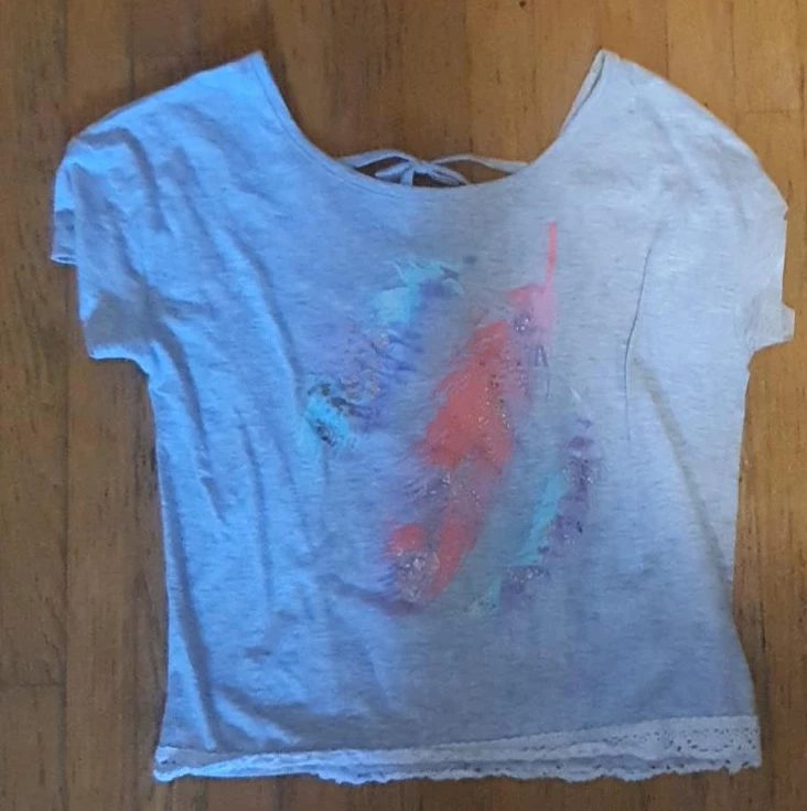 George feather print t-shirt