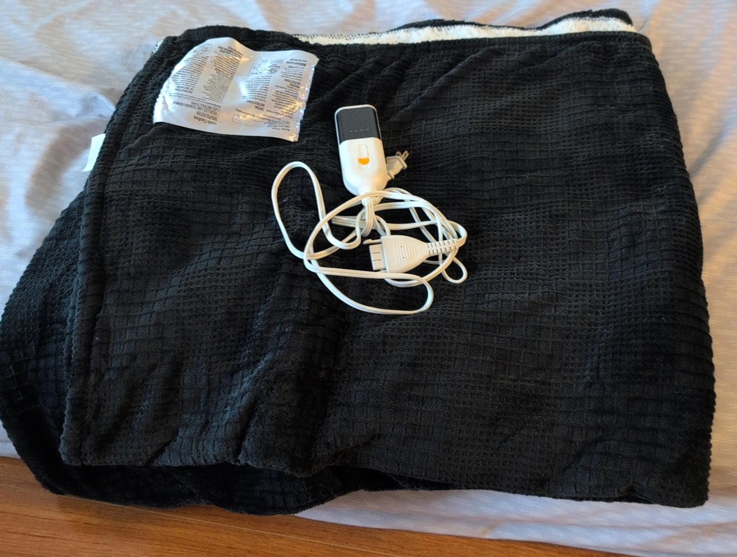 Black Heated Throw Blanket