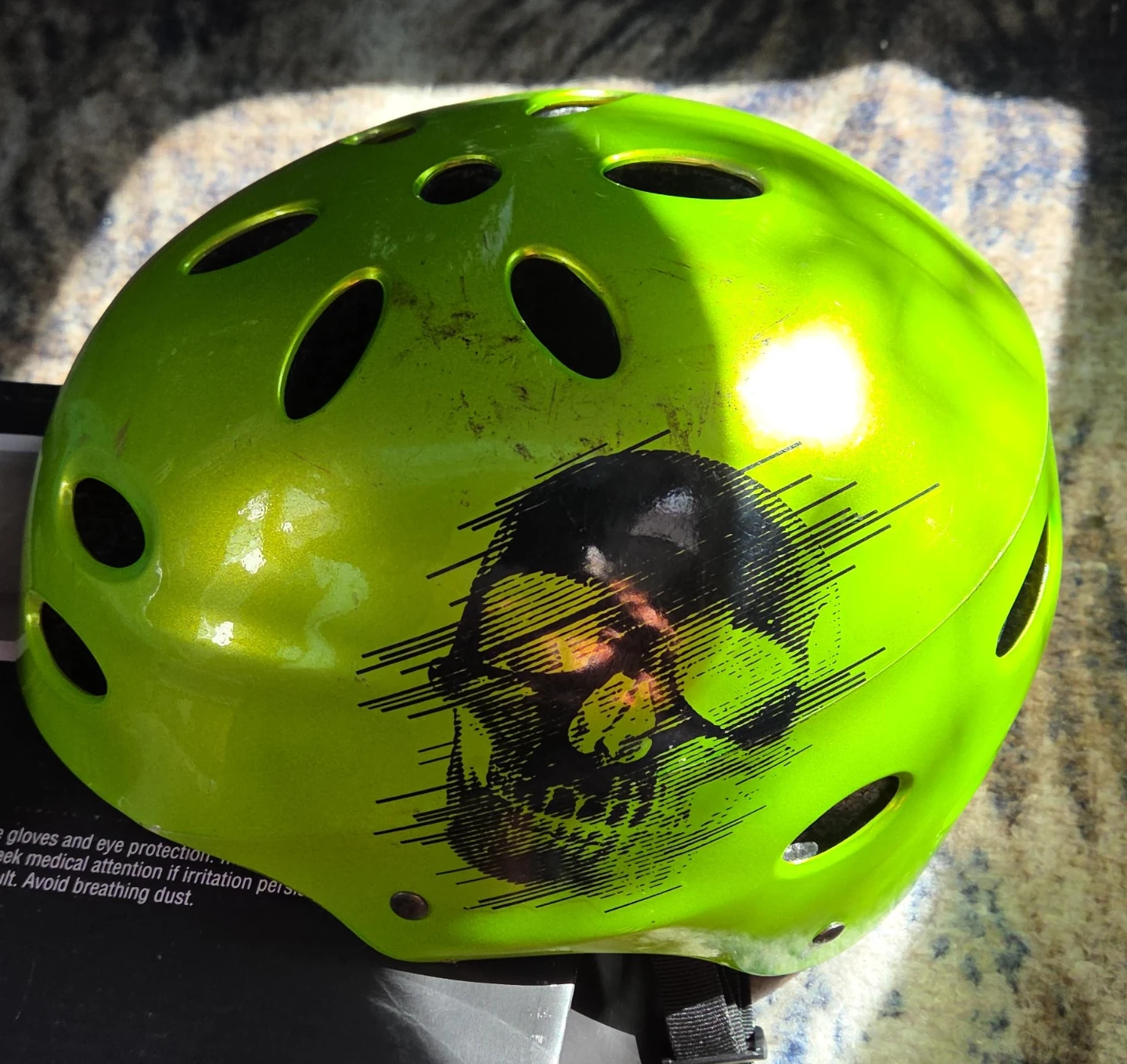 Razor Green Skull Helmet