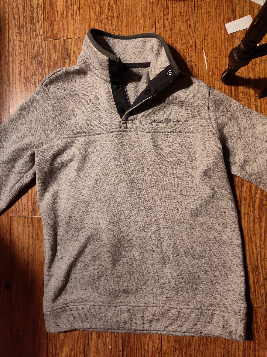 Eddie Bauer Men's Grey Pullover Sweater