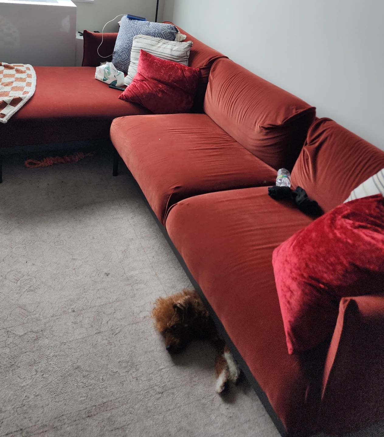 IKEA Applaryd Sectional Sofa in Red