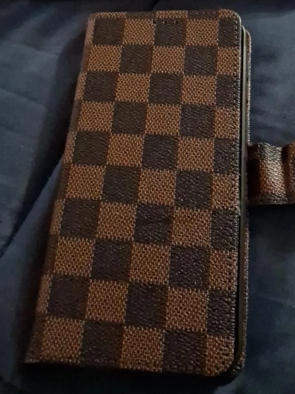 Damier Ebene Pattern Phone Wallet Case