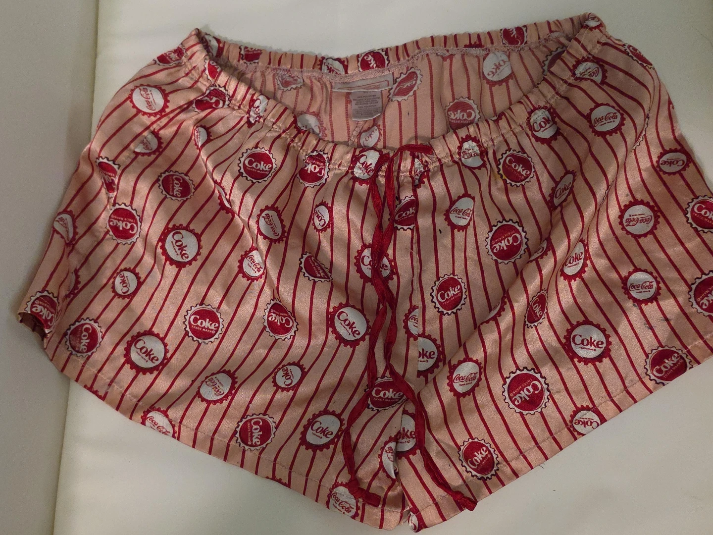 Coca-Cola Logo Pattern Pajama Shorts
