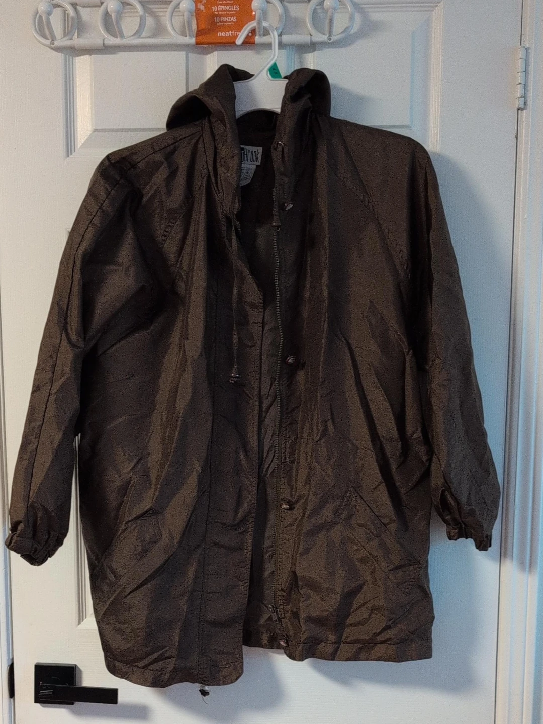 Westbrook Brown Hooded Windbreaker