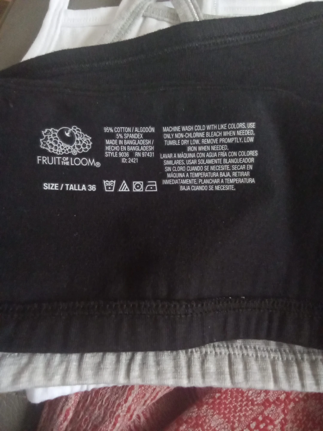 Fruit of the Loom Bra Size 36