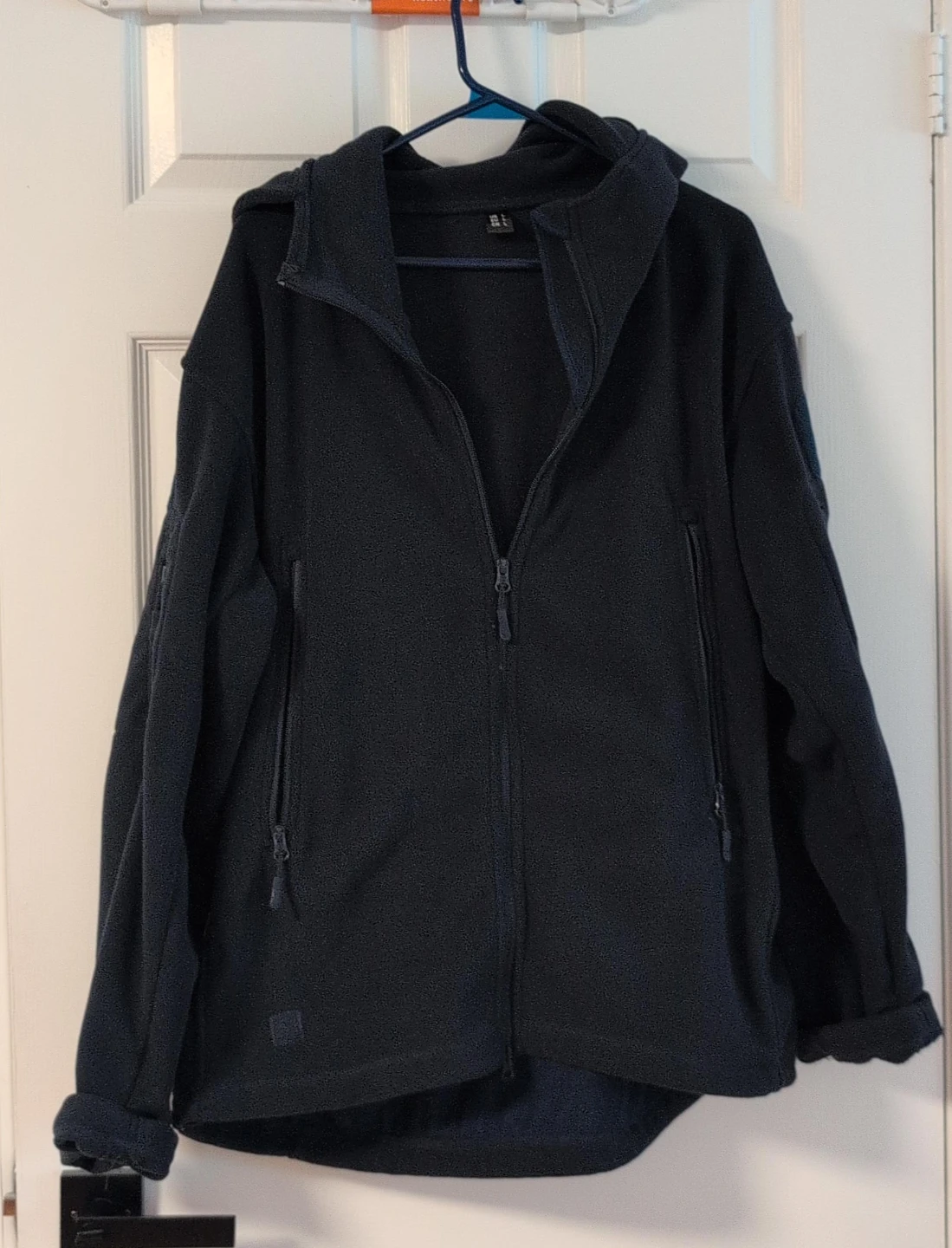 Uniqlo Fleece Full-Zip Hooded Jacket Black