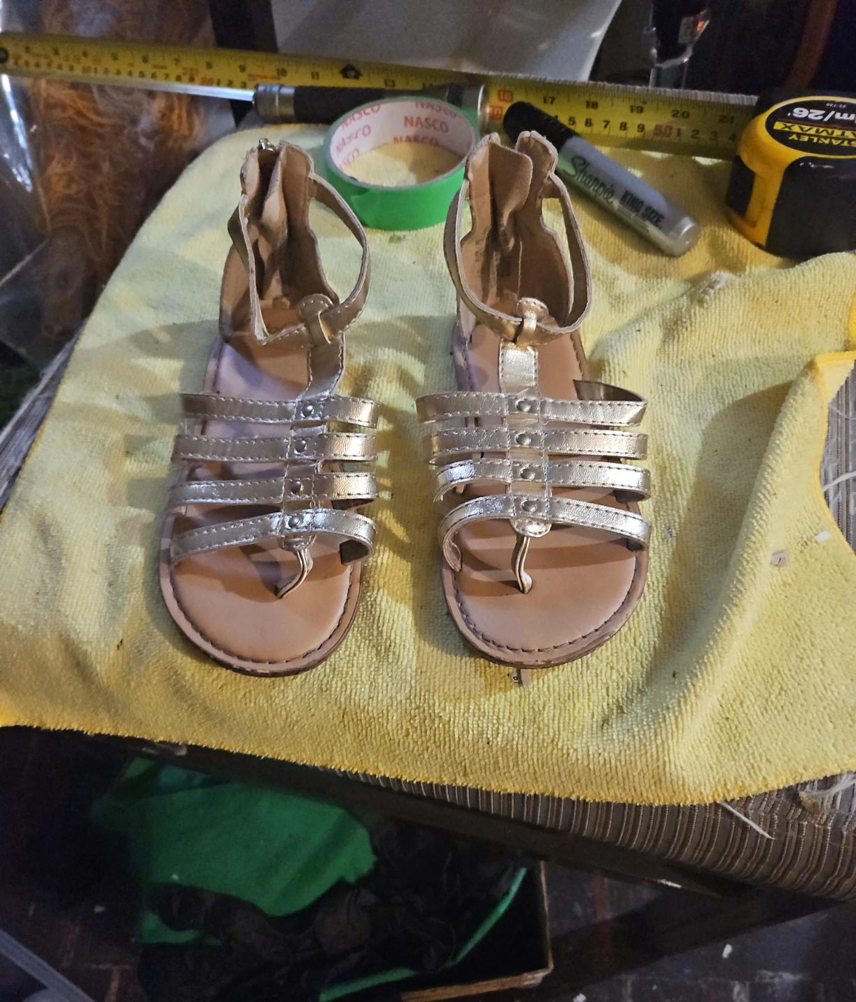 Gap Gold Gladiator Sandals Toddler Size 10