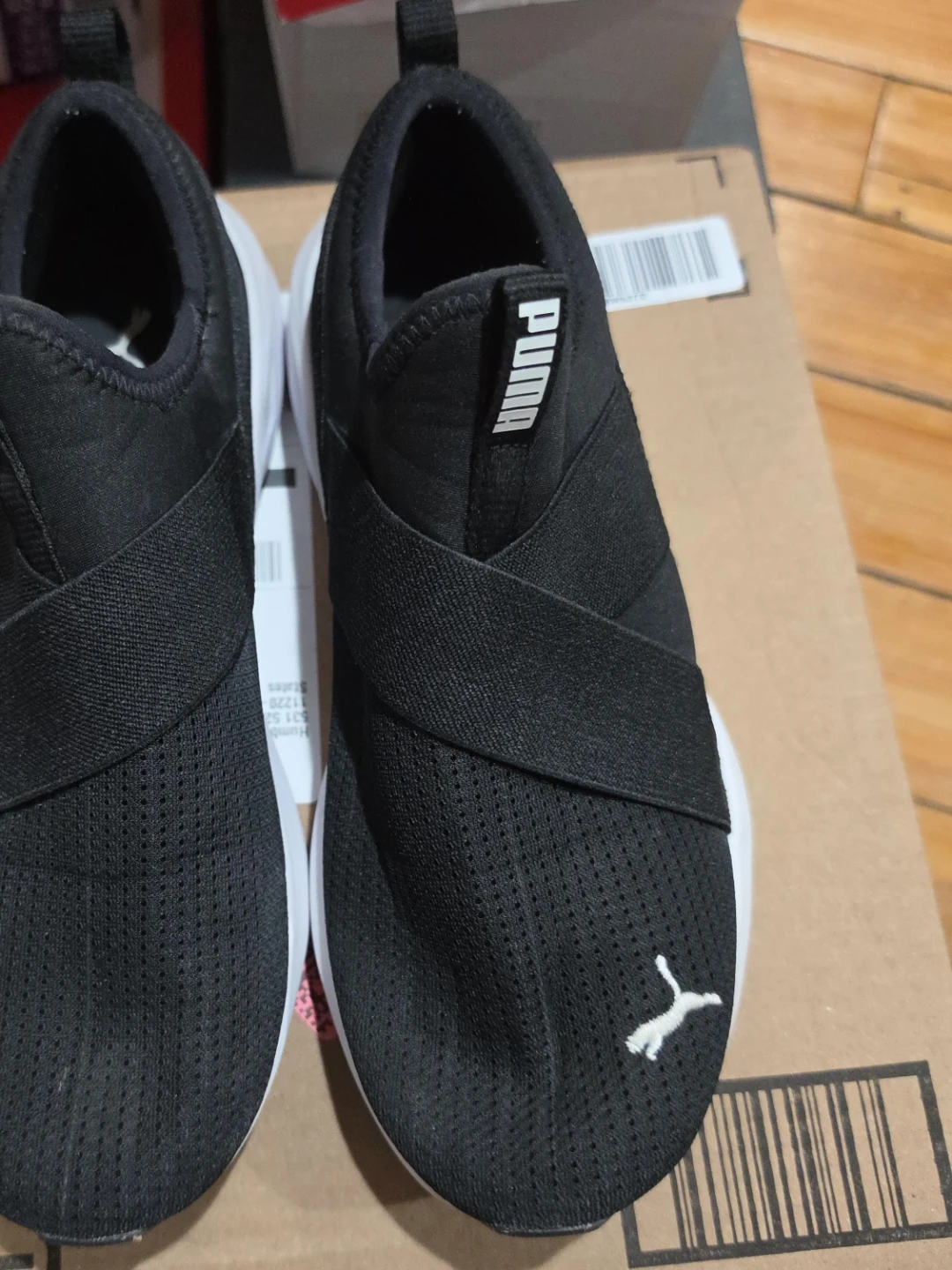 Puma Black Slip-On Sneakers
