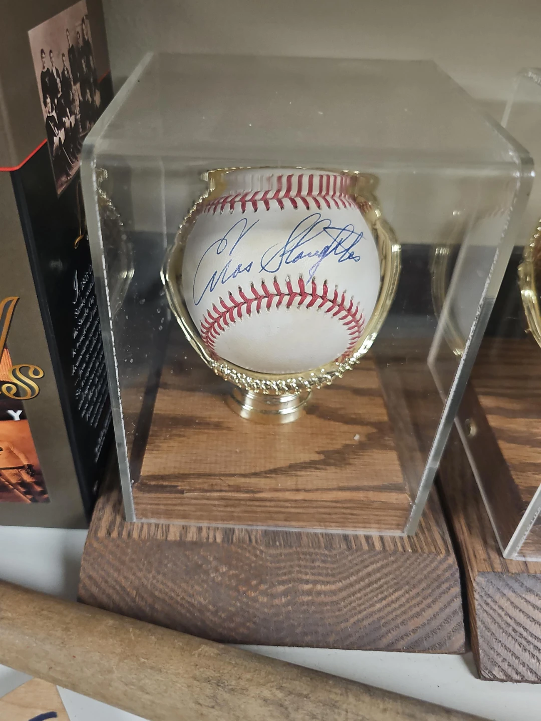 Autographed Baseball in Display Case