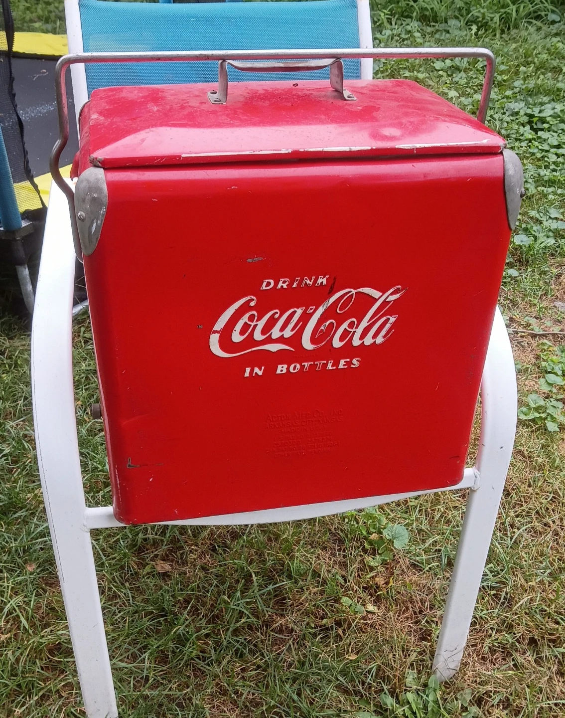 Vintage Red Coca-Cola Metal Cooler