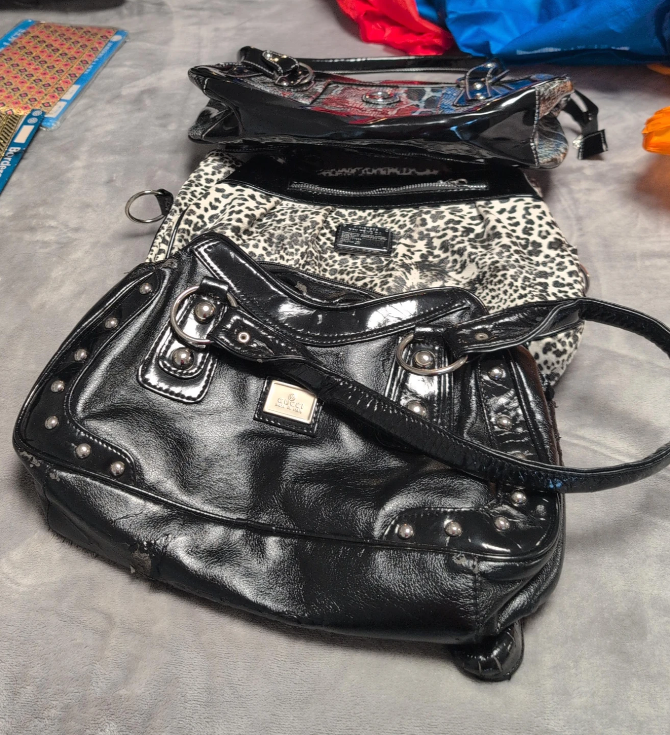 Black Patent Leather Handbag