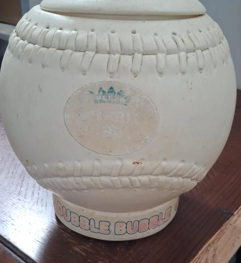 Vintage Baseball Bubble Gum Jar Dispenser